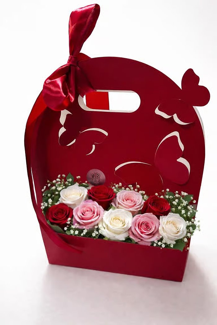 Premium Butterfly Box with Roses