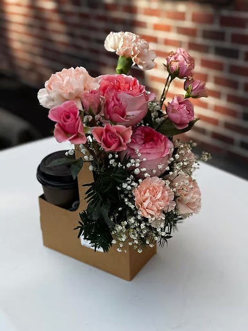 Flowers and Starbucks Gift Card