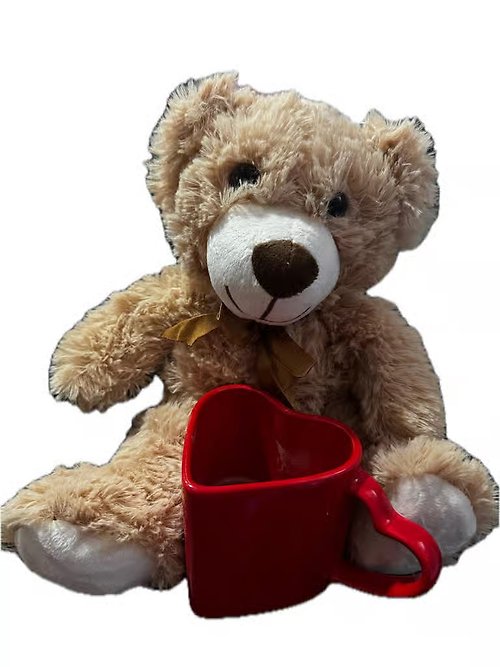 Heart Shape Coffee Cup & Teddy Bear
