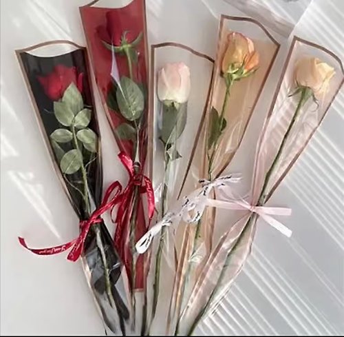 One Rose wrapped