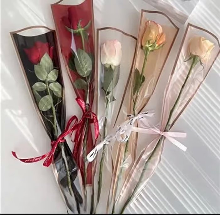 One Rose wrapped