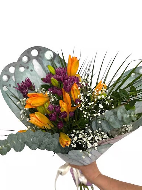 Butterfly Wrapping & Seasonal Flowers