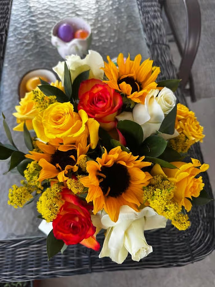Sunny Safe Blooms in a Ceramic Mug