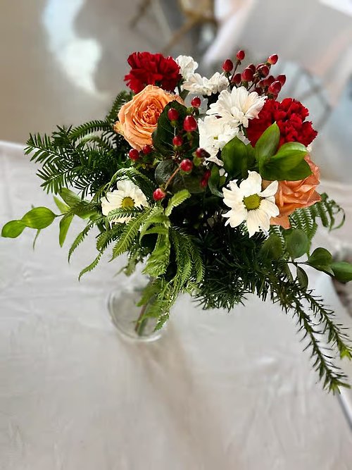 Seasonal Flower Bouquet in a Vase