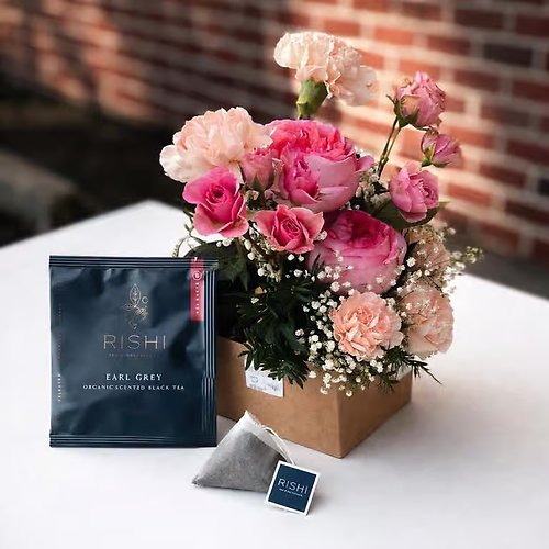 Flowers and High Quality Rishi Tea