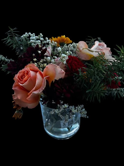 Mix Fall Flowers in a Vase
