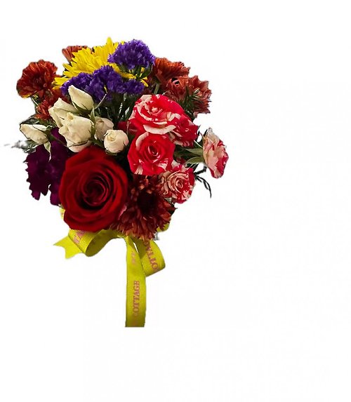 Roses and other flowers in a vase