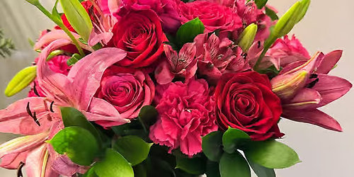 Roses & Seasonal Flowers in a Vase