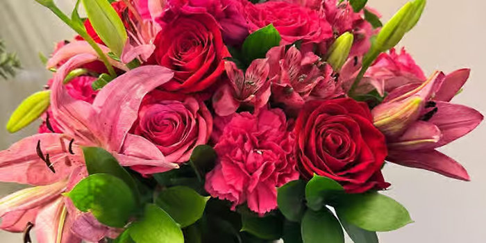 Roses & Seasonal Flowers in a Vase