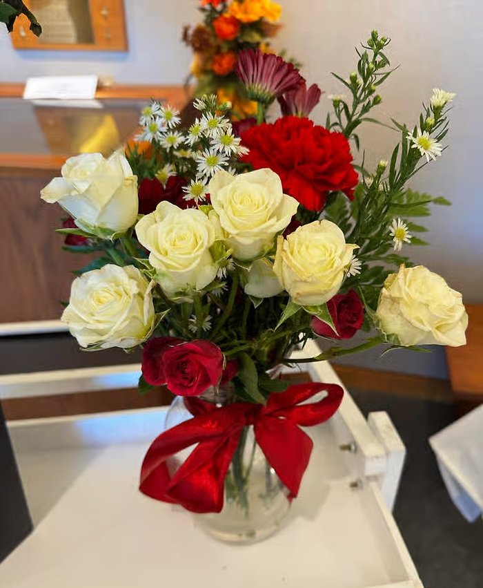Red and white in a Vase