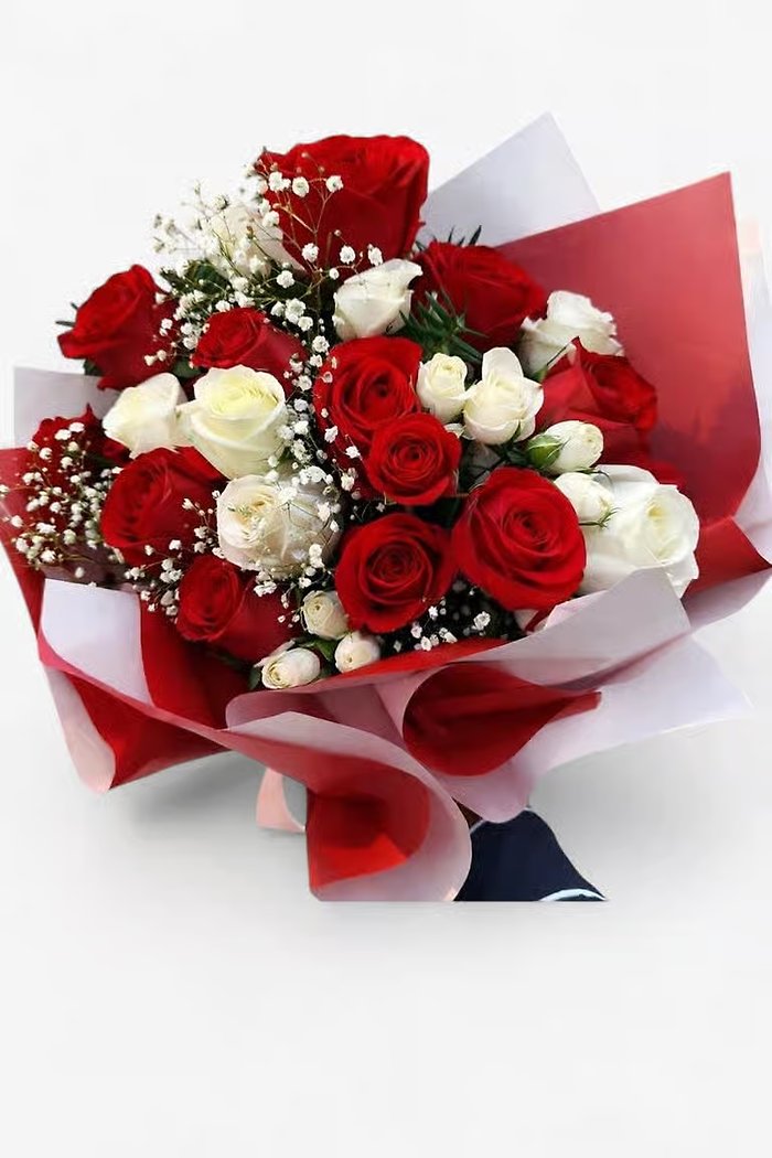 Playful Red & White Bouquet