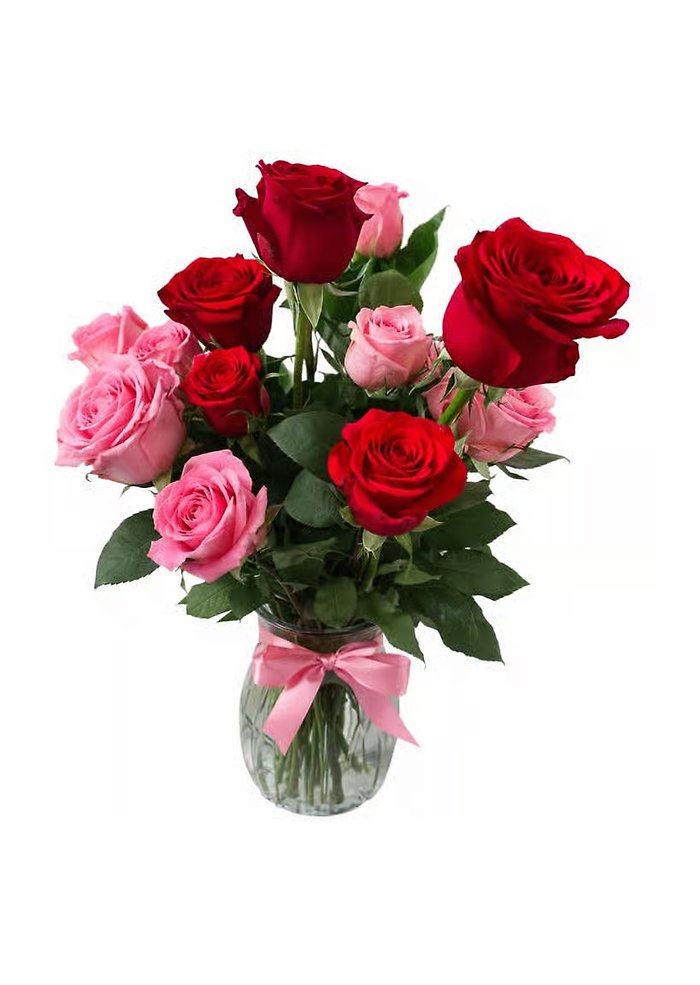Vase Pink and Red