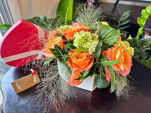 Flower Box with Roses