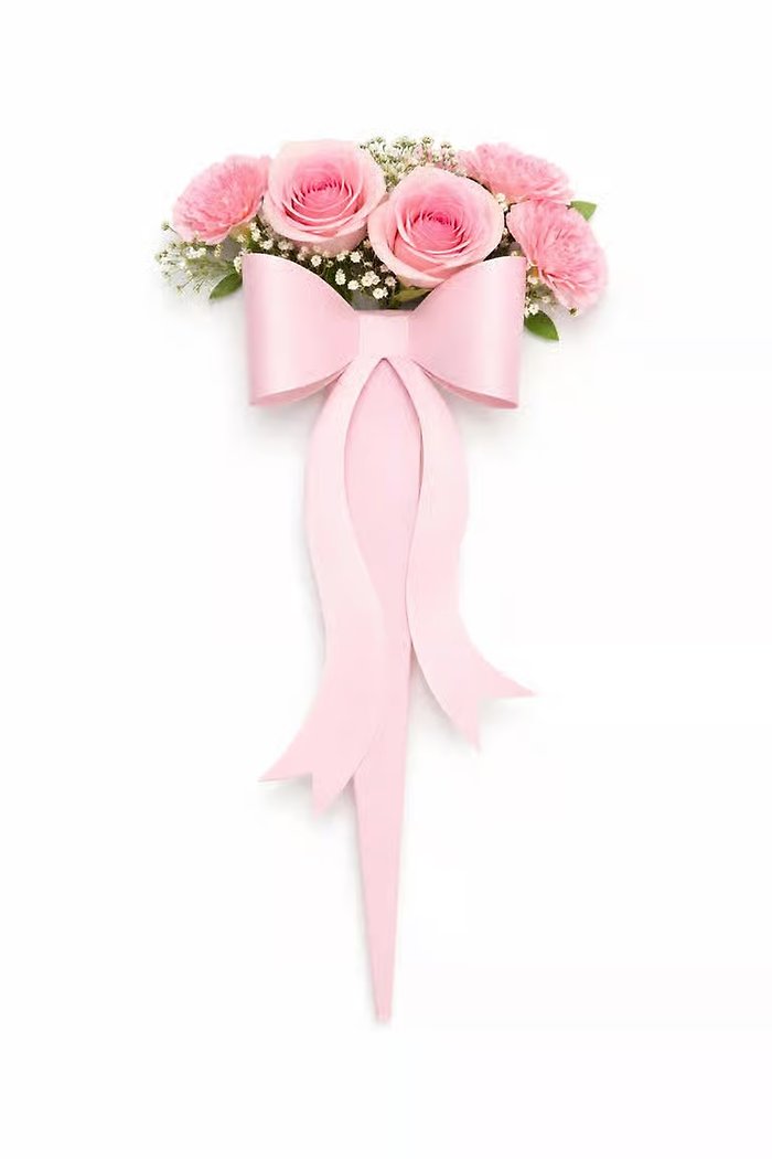 Blush Ribbon Bloom