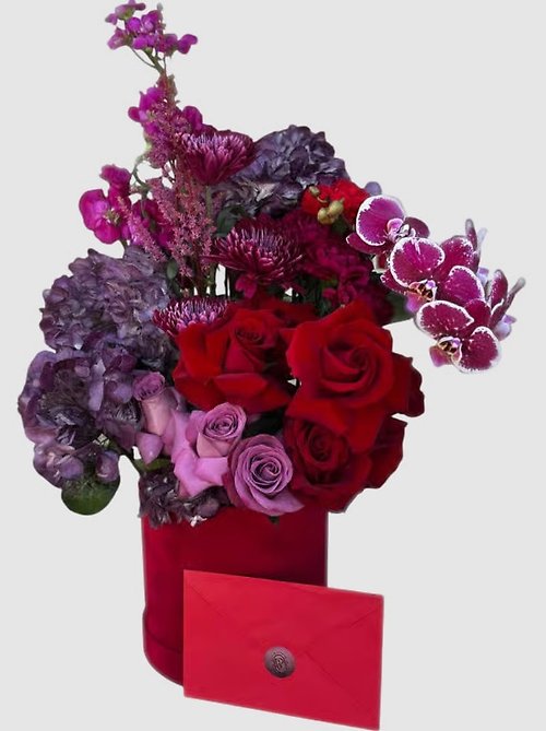Premium Luxury Box of Roses and Orchids